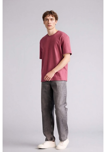 Defacto %100 Pamuk Basic Tişört E7961ax26spbr174 Bordo-br174