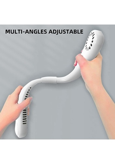 Tongxida Asılı Boyun Fanı Taşınabilir Tembel Yapraksız Asılı Metal Renk Model Beyaz