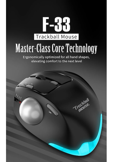Zelotes F-33 Trackball 2d3d Profesyonel Bluetooth Kablosuz Mouse