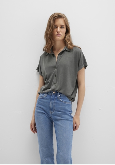 Mavi - Lux Touch Tencel Tm Yeşil Modal Gömlek 168081-71553 Yeşil