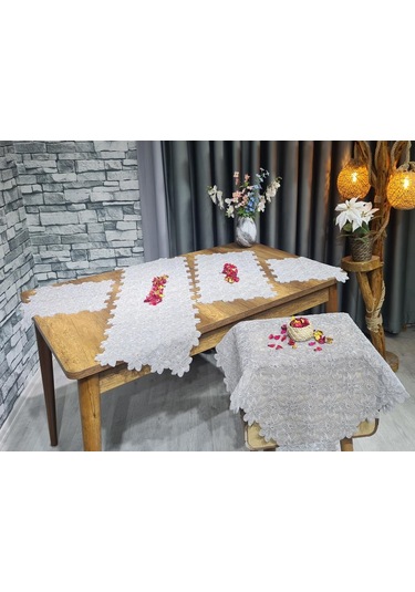 Çeyiz Diyarı Yıldız 5 Parça Salon Takımı Gri