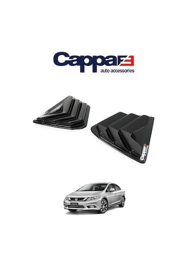 Cappafe Honda Civic 9 Kelebek Cam Rüzgarlığı 2 Parça  2012-2016