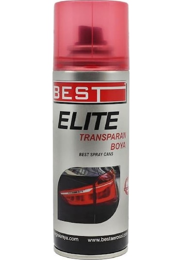 Best Elite Transparan Far Boyası Kırmızı 200 ML