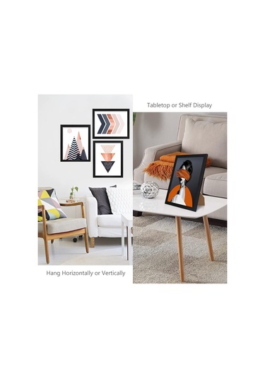 Gajeena 8 İnç 5'li Foto Çerçeve Seti - Duvar & Masaya Yerleştirilebilir - Dayanıklı Organik Plastik Cam - Ev Ofis Dekorasyonu