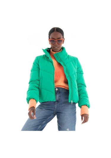 Only Kadın Parlak Yeşil Onlmaggi Puffer Şişme Mont - 15304020 Renkli