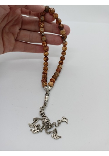 Balık Hediyelik  Tibet Akik Taşı Doğaltaş Tespih- Mdl-1037