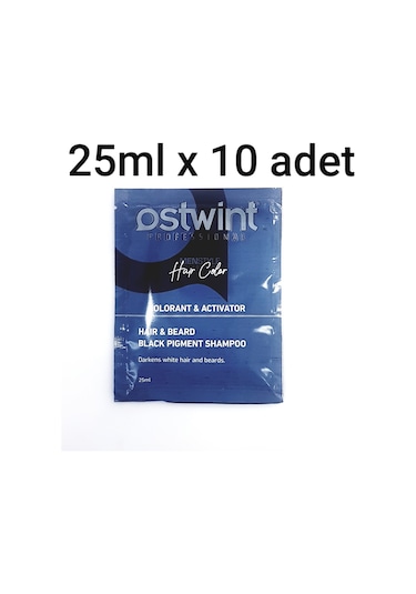 Ostwint Saç Sakal Bıyık Siyahlaştırıcı Şampuan 25Ml X10'Lu