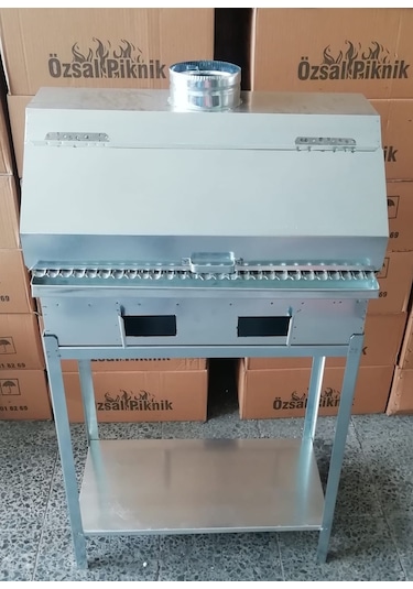 Davlumbazlı- Sehpalı-kömürlü Lüks Mangal