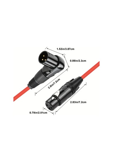 Motion003 Profesyonel Xlr Erkek Disi Ses Kablosu 2m Erkek Bukum Kadin Duz 3 Pimli Dengelemeli K