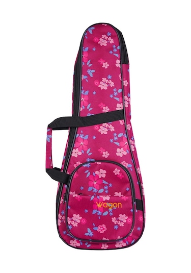 Wagon 04 Serisi Tenor Ukulele Çantası - Hibiscus Pembe