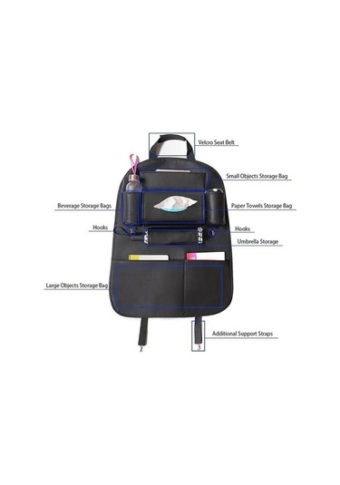 Pazly Araç Koltuğu Organizatör Çantası - Dergi, Cd, Atıştırmalık Depolama Pratik