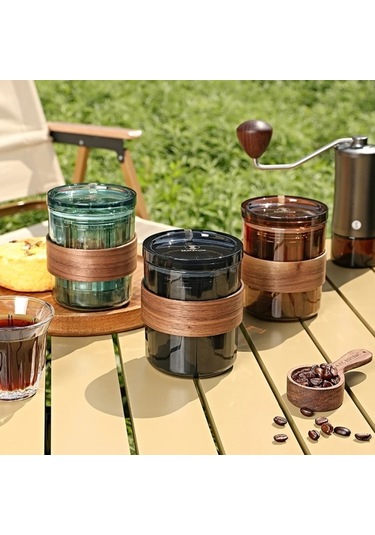 Sones 3'ü 1 Arada Pour Over Kahve Makinesi Filtre Bardaklı Kamp Seyahat Ofis Çantası İle Aqua Yeşil