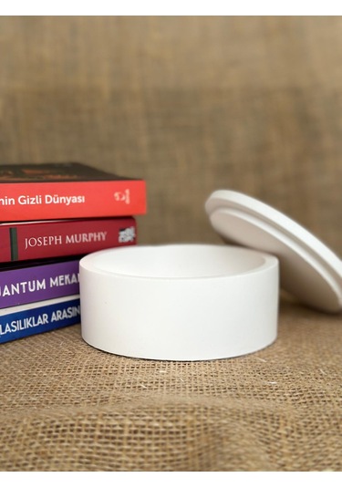 Kapaklı Dekoratif Yuvarlak Saklama Kutusu, Yuvarlak Obje, Ev Dekoru