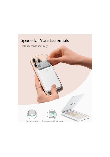 Halolock Magsafe Wallet Standlı Cüzdan Beyaz Beyaz
