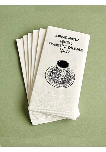 Kahve Hatır Işidir Baskılı Peçete 100 Adet