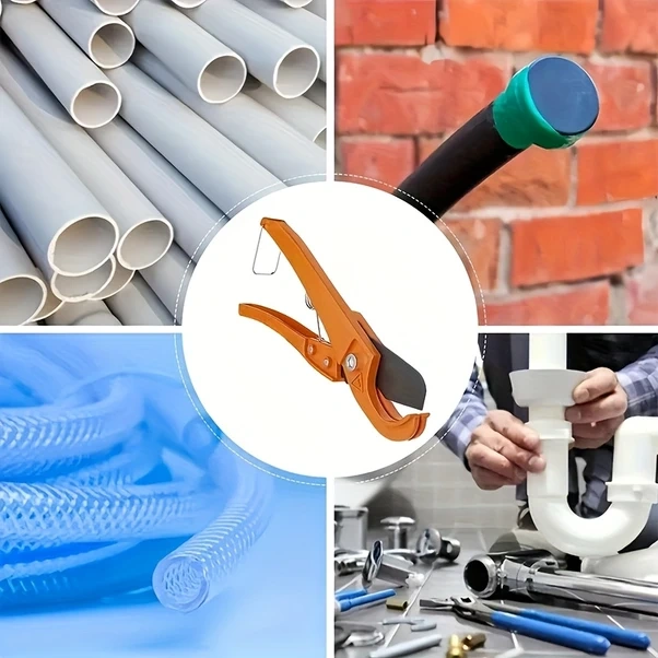 Gateesat Turuncu Pvc Boru Kesici - Pex Ve Plastik Borular İçin Pratik Ayarlanabilir Mekanizma Turuncu