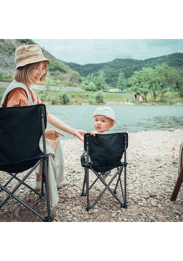 Suofeng Taşınabilir Balıkçı Piknik Sandalyesi Büyük Boy L Siyah