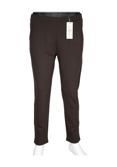 Barem Kadın Buse Rahat Kalıp Yan Cepli Orta Kalın Çelikli Kahve Pantolon Kahverengi