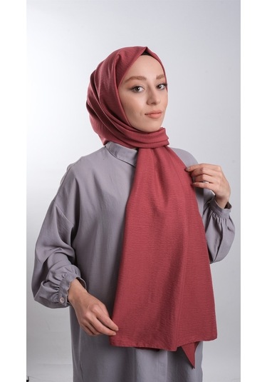 Hürrem Bone 202105_05 Pamuk Düz Klasik Caz Şal Kiremit