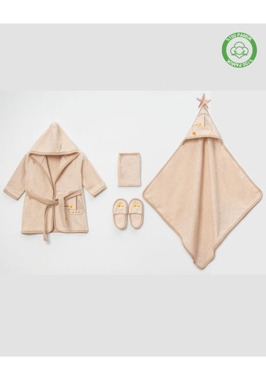 Civcivli Bornoz Takımı 1-2 Yaş Bej