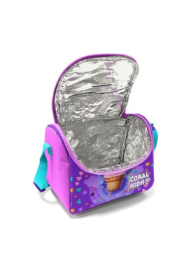 Coral High Kız Çocuk Termoslu Beslenme Çantası - Mor Pembe Dondurma Unicorn, Kız Çocuk Mor - Pembe