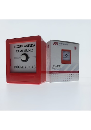 Mutlusan Kare Yangın İhbar İkaz Butonu N11.1439