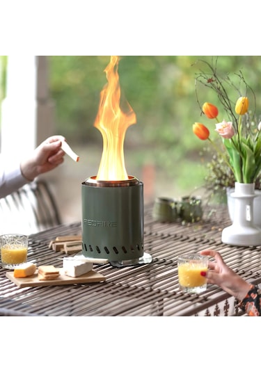 Redfire Volcano Dumansız Masaüstü Ateş Çukuru Green - Medium Portatif Şömine Balkon & Teras Sobası