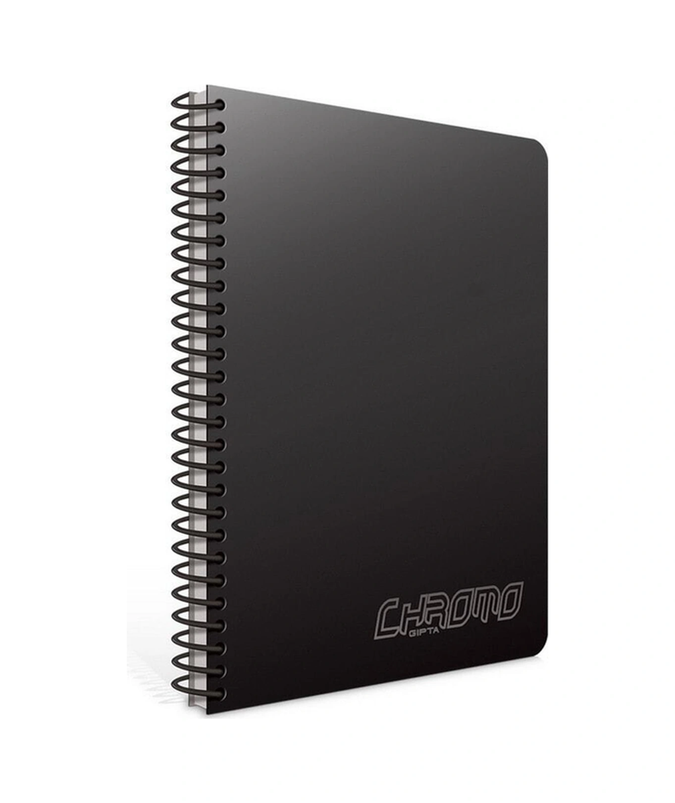 Chromo A5 80 Yaprak Plastik Kapak Spiralli Defter 1980 Çizgisiz Siyah