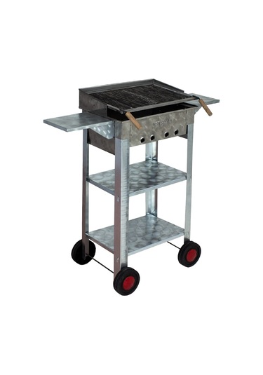 Metehan MTH-74 Pervazlı - Kanatlı - Maltız Izgaralı - Dört Tekerlekli Battal Boy Mangal