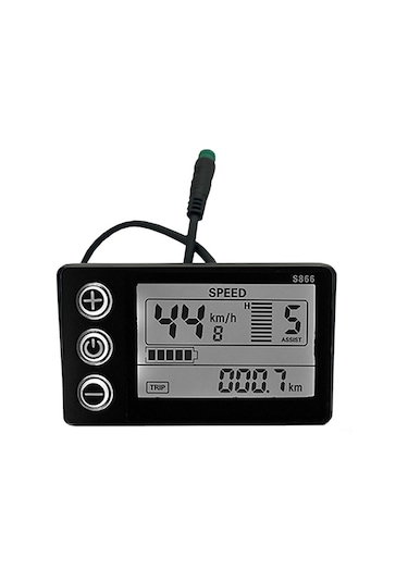 S866 Elektrikli Bisiklet Lcd Ekran 24v 36v 48v E-bike Y26383 Siyah Siyah
