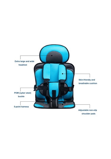 Neevoyu 3-12 Yaşlar İçin Taşınabilir Bebek Arabası Yastığı - Göl Mavisi Büyük Boy, Kol Saati Kumaşı, Kolay Kuruluma Ve Temizlenmeye Uygun
