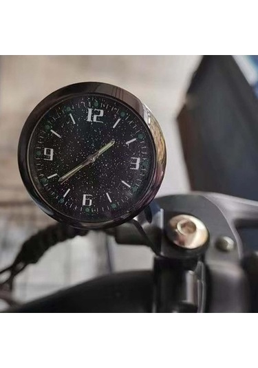 Artfulabode Suntek Siyah Motosiklet Kadranı Dijital Dekoratif Saat Ea Siyah