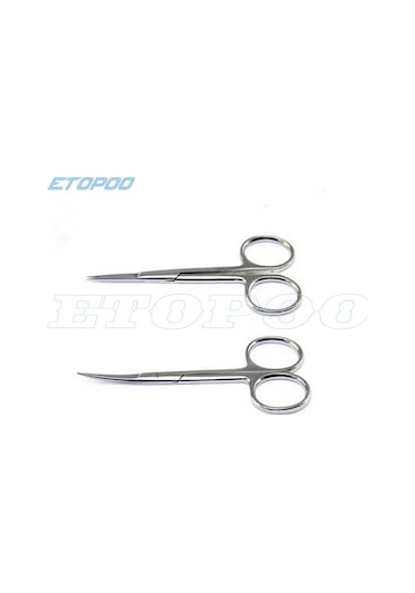 Kavisli-paslanmaz Çelik Oftalmik Aletler 10 12,5 14 16 18 20 Cm Mikro Makas Spekulum Cımbız