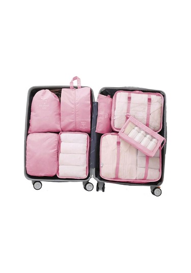 Neevoyu 9 Parça Seyahat Organizer Seti - Çamaşır, Giyim, Ayakkabı Ve Kosmetik İçin Bölümlü Depolama Çantaları - Nylon Malzeme, Su Geçirmez, Çift Zip Diğer