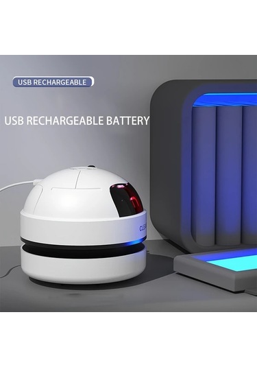 Honeybeeshop Siyah Taşınabilir Mini Masaüstü Vakum Temizleyici Usb Şarj Edilebilir 36v Sessiz Kompakt