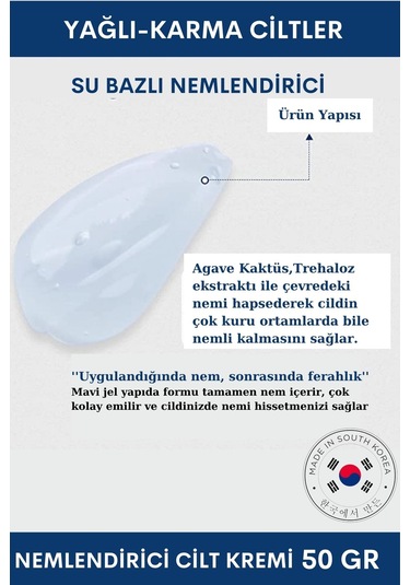 Dermal Dr+ Medm Facial Aqua Yağlı ve Karma Cilt Nemlendirici Krem 50 G