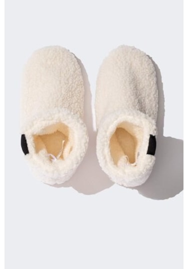 DeFacto Kadın Pelüş Düz Taban Ev Botu D4713AX24AUBG26 Bej