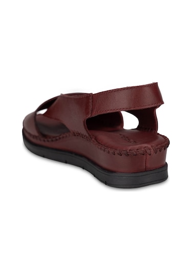 Forelli Tına-g Kadın Deri Sandalet Bordo