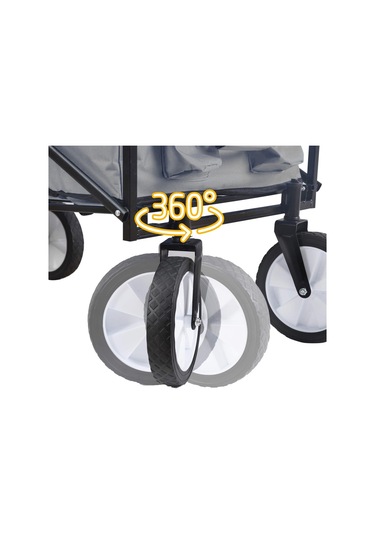 Katlanır 4 Tekerlekli Kamp Plaj Arabası Taşıma  Arabası Aa003