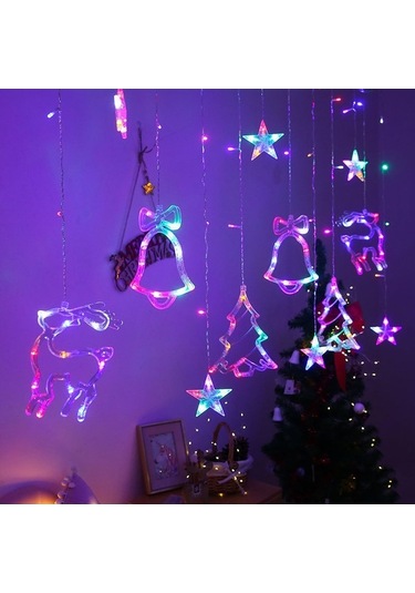 Novahub Kumandalı Renkli Yeni Yıl & Noel Dekorasyon Led Işık Seti 1 Adet Polisilikon 2v