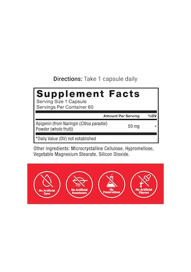 Force Factor Apigenin Prostate Health Support 50Mg 60 Caps