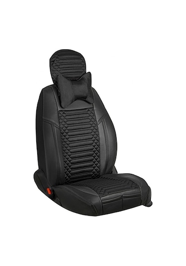 Kia Picanto Uyumlu Lüks Deri Oto Koltuk Kılıfı Ön Arka Takım Siyah Giydirme Tip Exc