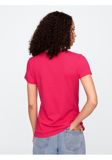 Gap 729555008 V-ss Logo Classic Tee Kadın Tişört Kırmızı