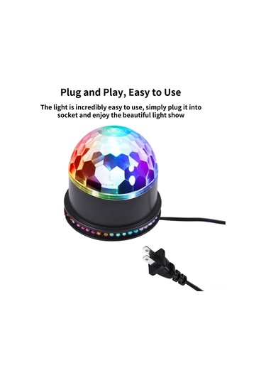 Ximistore9 Rgb Renkli Döner Sahne Işığı, 15w Güç, Abd Şarjı, Abs Malzeme Diğer