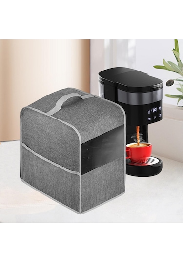 Homyl Kahve Makinesi Toz Kapağı Stand Mikser Espresso Koruyucu Gri