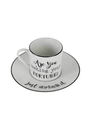 Porland Be Happy Tabaklı Kahve Fincanı 90 CC