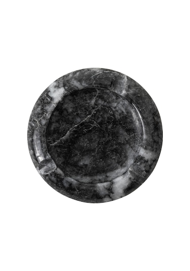 Round Mermer Küllük Siyah