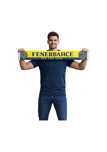 Fenerium Unısex Velhasıl Sevdik Feneri Şal Lazer Kutu Sarı - Lacivert