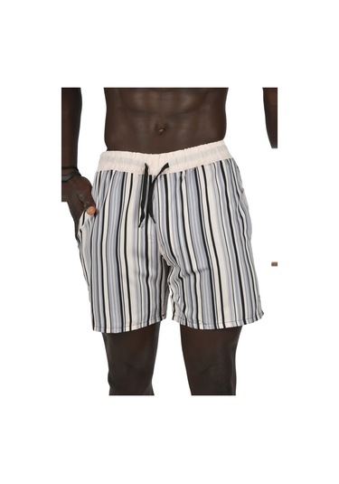 Deepsea Erkek Pudra File Astarlı Deniz Şortu 2403011 Pudra