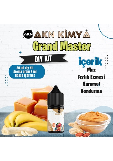 Grand Master Five Pawns Dıy Kit Muz Fıstık Ezmesi Karamel Gıda Aroması %20 Oranda Aroma İçerir Hazır Değildir 30 Ml